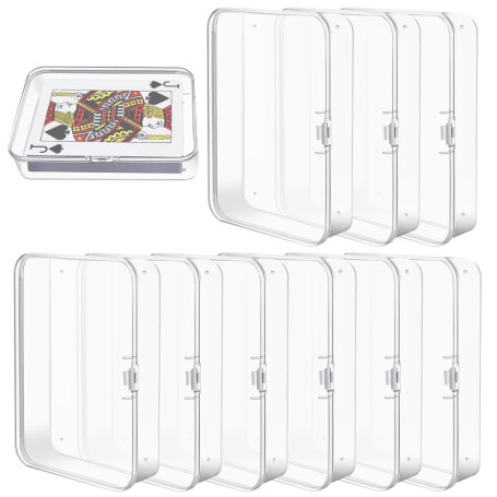 10 pièces Boite Rangement Carte, 10,5 x 7,5 x 2,5 cm Petite Boite Plastique, Rangement Carte Rectangulaire En Plastique Transpar