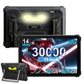 Blackview Active 10 Pro Tablette 5G Outdoor, 36 Go RAM + 256 Go ROM, Tablette 11 Pouces, 30000 mAh Tablette Android 14, 108MP + 