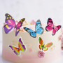 101 Pièces Comestibles Gâteau Topper de Papillon, Beaux Papillon Decoration Gateau, Papillon Cake Topper pour Fête, Décoration A