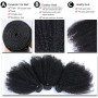 Tissage Bresilien Cheveux Humain Afro Kinky Curly Human Hair Bundles 14 16 18 pouces Remy Trames de Tissage Cheveux Naturels Bou
