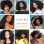 Tissage Bresilien Cheveux Humain Afro Kinky Curly Human Hair Bundles 14 16 18 pouces Remy Trames de Tissage Cheveux Naturels Bou