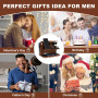 Cadeau Homme Noel Multifonction Organiseur de Bureau en Bois Support de Telephone Bureau Fete des Peres Cadeau pour Papa Organis