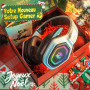 Ozeino Casque Gaming sans Fil pour PC PS5 PS4, 2.4GHz Audio sans Perte, USB & Type-C | Édition Festive - Inclut Un Coffret Cadea
