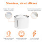 Amazon Basics Fontaine à eau pour chat en acier inoxydable à boire avec 3 filtres, 3 L, Blanc
