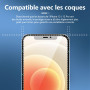 NEW'C Lot de 3, Verre Trempé Anti-Espion pour iPhone 12, iPhone 12 Pro (6,1 Pouces), Angle de Confidentialité 28 Degrés Amélioré