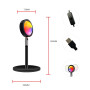GY Connectée Sunset Lamp, WIFI RGB Lampe Coucher de Soleil, 16 Millions de Couleurs Compatibles avec Alexa & Google, Idéal pour 