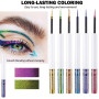 6 couleurs Caméléon Liquid Eyeshadow Metallic Glitter Shimmer Eye Shadow Set Longue Durée Imperméable Multichrome Ombres à Paupi