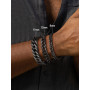 FaithHeart Chaîne Bracelet Homme en Acier Inoxydable 19/21/23 cm - Grosse Gourmette à Maille Cubaine de 8/12/17 mm - Bijou Punk 