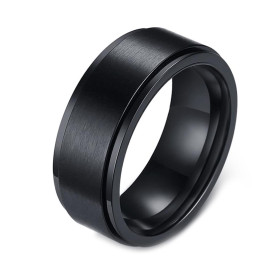 Epinki 8mm Anxiety Ring, Spinner Ringe Anti Stress Edelstahl Fidget Ring Stressabbau Hochzeit Versprechen Band, Verlobungsring E