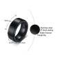 Epinki 8mm Anxiety Ring, Spinner Ringe Anti Stress Edelstahl Fidget Ring Stressabbau Hochzeit Versprechen Band, Verlobungsring E