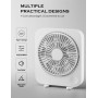 ILLUMYN Ventilateur de bureau rechargeable, portable, ultra silencieux, avec flux d'air puissant pour bureau, chambre à coucher,