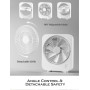 ILLUMYN Ventilateur de bureau rechargeable, portable, ultra silencieux, avec flux d'air puissant pour bureau, chambre à coucher,
