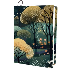 craspire 15.8 x 9.8 Pouces Arbre Livre Douille Extensible Couverture de Livre Polyester élastique Lavable réutilisable Vert Plan