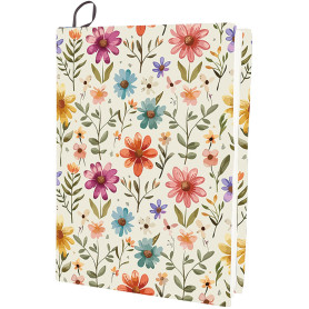 craspire Couverture de Livre Extensible à Fleurs Feuille Florale Lavable et Réutilisable Grand Tissu en Nylon Protection de Livr