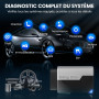 KINGBOLEN Ediag Elite Valise Diagnostic Auto Multimarque, OBD2 Diagnostic Voiture Français avec Test Actif, 15+ Services, Tous L
