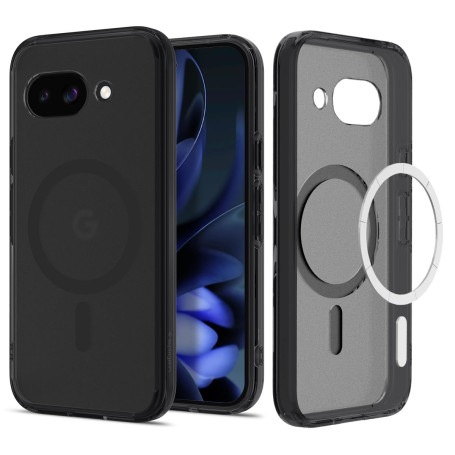Spigen Ultra Hybrid Magfit Coque Compatible avec Google Pixel 9a [Compatible avec MagSafe Accessoire] - Frost Noir