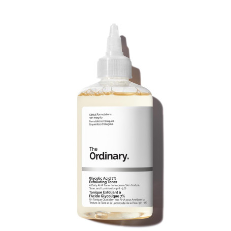 The Ordinary Tonique Exfoliant à l'Acide Glycolique 7%, Tonique quotidien illuminant et lissant, pour un teint plus uniforme, 24
