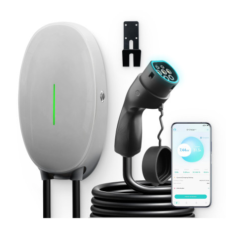 WISSENERGY Wallbox 7.4kW Type 2 avec APP Contrôle, Borne de Recharge Voiture électrique Prend en Charge la Connectivité Standard