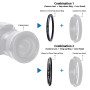 Lot de 3 adaptateurs de bague de filtre (86 mm), filtre d'objectif Step Down Ring + anneau Step Up compatible avec toutes les ma