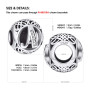 NINGAN Argent Sterling 925 Charme Lettre de l'alphabet Femmes Pearl Charms avec 5A Zircone Compatible pour Européen Bracelets