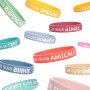 COLOFALLA 12 Bracelets Encourageants pour Enfant en Silicone Cadeau Motivations Enfant Accessoire Anniversaire Maternelle Maître
