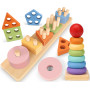 Subtail Montessori Jouets Enfant 1 2 3 Ans - Jouet à Empiler Et de Tri Bebe 1 an - Jouet Puzzles en Bois - Jeu Jeux Montessori 1