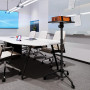 CAHAYA Support de Vidéoprojecteur Mobile Solide: Pliable, Hauteur Réglable 73,6-165 cm, Charge 10 kg, Pour Salle de Réunion et H