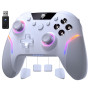 EasySMX Manette PC Sans Fil avec RGB/Hall Joystick Déclencheur, X20 Manette Switch Bluetooth Rechargeable Batterie 1000mAh, Mane