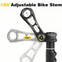 ENGWE MTB Potence de vélo réglable de 31,8 mm à ± 80 degrés, 90/110/130/145 mm, pour VTT, BMX, Cyclisme