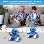 Dzxlin Robot jouet pour enfants - Rechargeable - Yeux LED et musique - Robot RC avec capteur de gestes pour garçons à partir de 