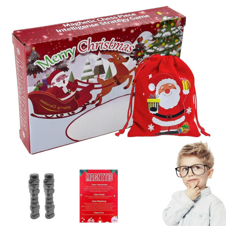 Coffee Life Plus Magnet Board Chess Game,Jeu Magnétique De Table,Stratégie Jeu d'échec Magnétique,Cadeau Parfait pour Noël (A)