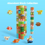 GobiDex Construction Magnetique Enfant 100 Pièces, Aventure du Bûcheron, Cubes Magnétiques, Cadeau pour Garçon et Fille, Jeu pou