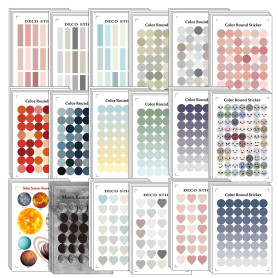 ONEBO 72 Feuilles Autocollants colorés,Autocollants à Pois colorés étoiles en Forme de,Pour la décoration d'agendas,d'enveloppes