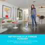 BLACK+DECKER - Balai Vapeur avec Patin Microfibre - Nettoyeur de Sol 1300W - Multi-Surfaces - Temps de Chauffe 25 sec - Tête Piv