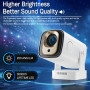 Mini Projecteur 4K Videoprojecteur Portable Projecteur Video WiFi 6 Android 11,1080P Full HD Supporté pour TÉLÉPhone/PC/Lap/Stic