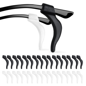 Quelcc 16 Paires Retenues de Lunettes en Silicone, Anti Glisse Lunettes, Lunettes Porte-Lunettes Anti-Dérapant, Crochets d'oreil
