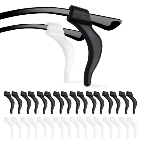 Quelcc 16 Paires Retenues de Lunettes en Silicone, Anti Glisse Lunettes, Lunettes Porte-Lunettes Anti-Dérapant, Crochets d'oreil