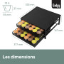 Gadgy Porte Capsules Dolce Gusto avec Tiroir | Tiroir de Rangement pour 72 Capsules | Support Organisateur pour Dosettes Dolce G