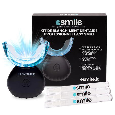EASY SMILE - Kit de Blanchiment Dentaire Professionnel avec Lampe LED 16X - 3 Gels pour un Blanchiment Rapide et Efficace, Élimi