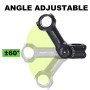 ENGWE MTB Potence réglable pour VTT 25,4 mm 31,8 mm, ± 60 degrés en Alliage d'aluminium, Potence de Guidon Courte pour VTT, vélo