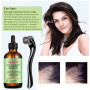 Menthe poivrée Huile essentielle de Romarin et Derma Roller 0.5mm pour la croissance des cheveux, les soins de la peau, la crois