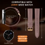 LanQii 20 mm Bracelet en Cuir pour Amazfit T-Rex 3 Pro 44mm/Active 2/Active/Bip 3/Bip 3 Pro, Doux Bracelet en Cuir de Remplaceme