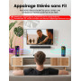 UOHHBOE Enceinte Bluetooth 30W Enceintes Portable Bluetooth 5.4 sans Fil Autonomie 30H Enceinte Puissante 3600mAh 360° TWS Lumiè