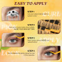 QUEWEL Auto - adhésifs Extension Cils Apparence naturelle, pas besoin de colle Faux Cils kit, 60 de Cils réutilisables pour les 