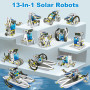 13 en 1 Robot Solaire, Robot Jouet Enfant Maquette Voiture Jeux de Construction Robotique Éducative Exterieur Experiences Scient
