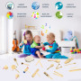 Ulifeme Jouet Instrument Musique Bois, 27 Pièces Instrument de Musique pour Enfant et Bebe, Ensemble de Jouets 100% Bois Pur, Ki