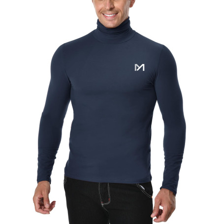 MEETYOO Tee Shirt Thermique Homme Manche Longue, Baselayer Maillot Running Vetement Fitness pour Sports Jogging Musculation Chem