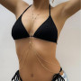 SURALIN 1 pièces Chaine de Corps Femme, Or Chaîne de Soutien-Gorge, Chaîne de Poitrine, Vacances à la plage d'été, Bijoux de Cor