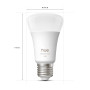 Philips Hue Kit de Démarrage : Bridge Pro + Smart button + 3 Ampoules A60 E27, White & Color Ambiance, Hub Lumière Intelligente,