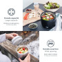 monbento - Bento Lunch Box Isotherme MB Element vert Bicolor - Lunch Box Isotherme qui Garde les Repas Chauds/Froids - Boite Rep